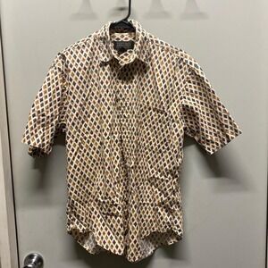 Small Beige Textures by Supreme Diamonds Button Up Shirt